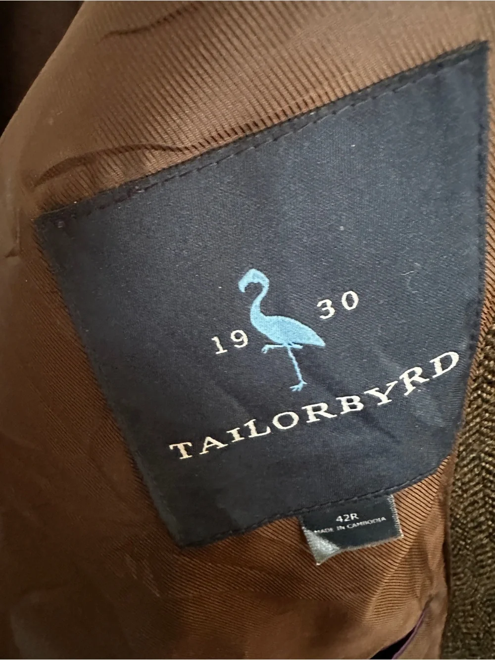 Tailorbyrd Olive Brown Herringbone Sport Coat Dark Academia by Moon